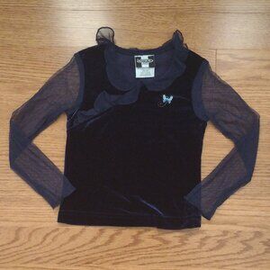 4/5 | Sheer Ruffled Sweater Blouse | InDesign Girls